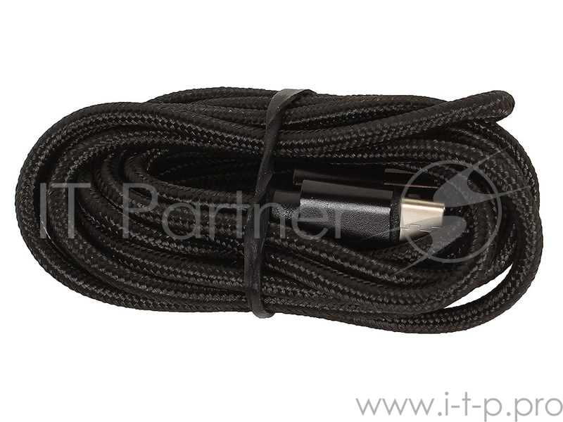 Кабель USB/USB Type C Jet.A JA-DC32 2м черный (в оплётке, поддержка QC 3.0, пропускная способность 2A)