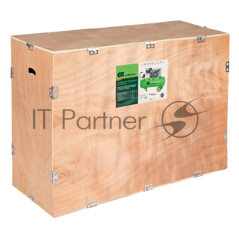 СИБРТЕХ Компрессор воздушный КР-2200/100, 2,2 кВт, 350 л/мин, 100 л, 58042