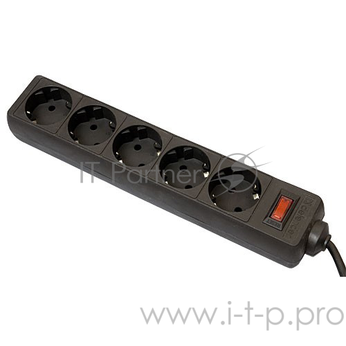 Сетевой фильтр на 5 розеток Defender ES 5 99486, черный (5.0м)
