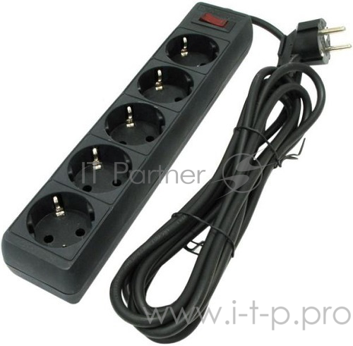 Сетевой фильтр на 5 розеток Defender ES 5 99486, черный (5.0м)