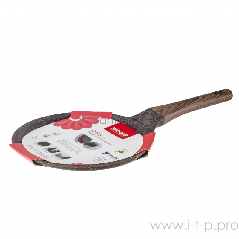 Сковорода блинная с антипригарным покрытием, 24 см, NADOBA, серия GRETA