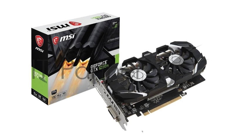 Видеокарта PCIE16 GTX1050TI 4GB GDDR5 GTX 1050 TI 4GT OCV1 MSI