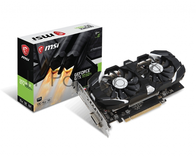 Видеокарта PCIE16 GTX1050TI 4GB GDDR5 GTX 1050 TI 4GT OCV1 MSI