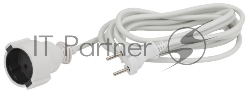 ЭРА Б0039819 Удлинитель UX(6)-1-3m без заземл, 1гн, 3м, ПВС, 2x0.75мм2, 6А