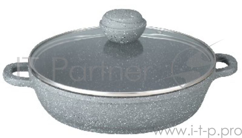 Сотейник со стеклянной крышкой BEKKER BK-3802 28см 28см/3,7л. Толщина стенки 2,0мм, дна 4,5мм, высота 7,5см. Внутри антипригарное серое мраморное покрытие, снаружи жаропрочное серое мраморное покрытие. Ручка крышки с покрытием Soft touch. Ручки сотей