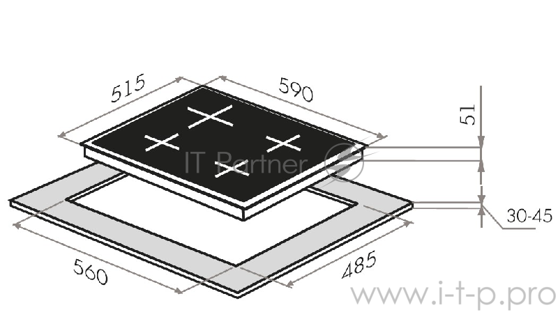 Газовая панель MAUNFELD EGHG.64.23CW/G