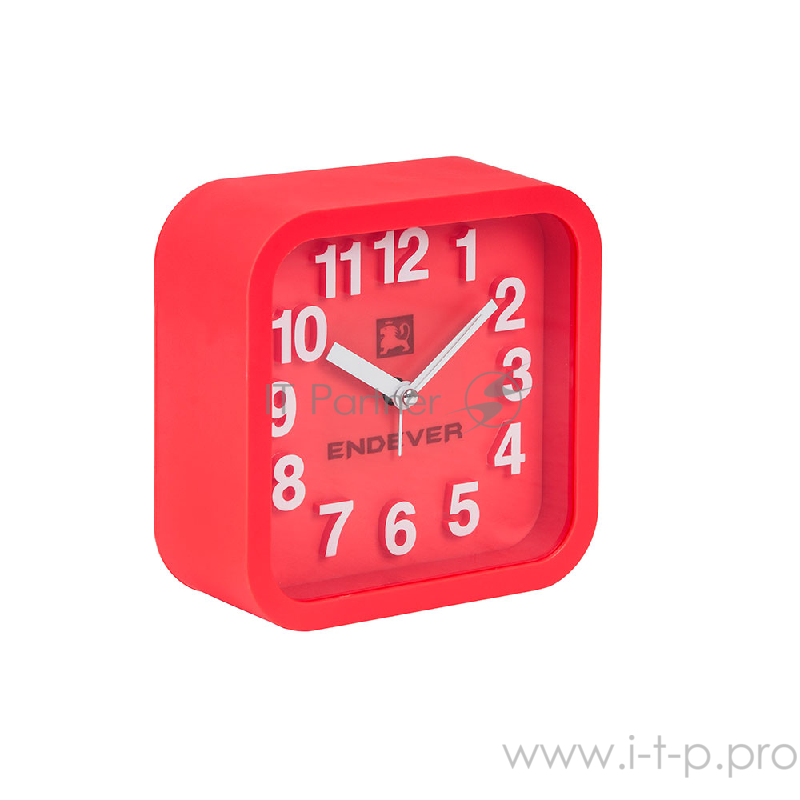 15-RealTime Часы будильник , ENDEVER розовый,.батарейка 1хАА не входит в комплект