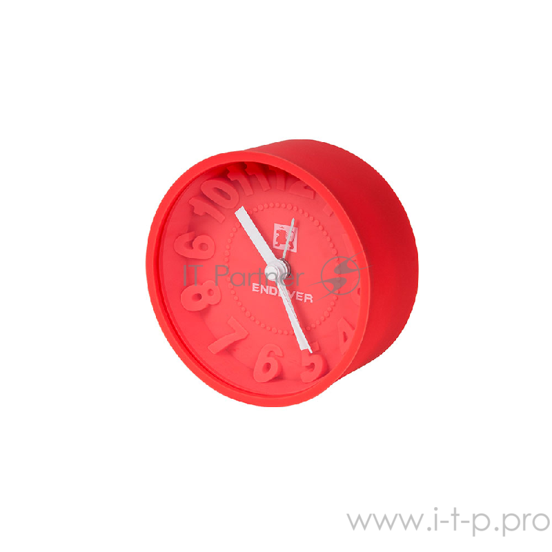 10-RealTime Часы будильник.ENDEVER силиконовый корпус, батарейка 1хАА не входит в комплект.розовый,