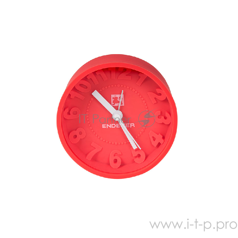 10-RealTime Часы будильник.ENDEVER силиконовый корпус, батарейка 1хАА не входит в комплект.розовый,