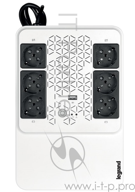 Интерактивный ИБП Legrand Keor Multiplug 800VA/480W, 6xSchuko outlets(3 Surge & 3 batt.), USB charger