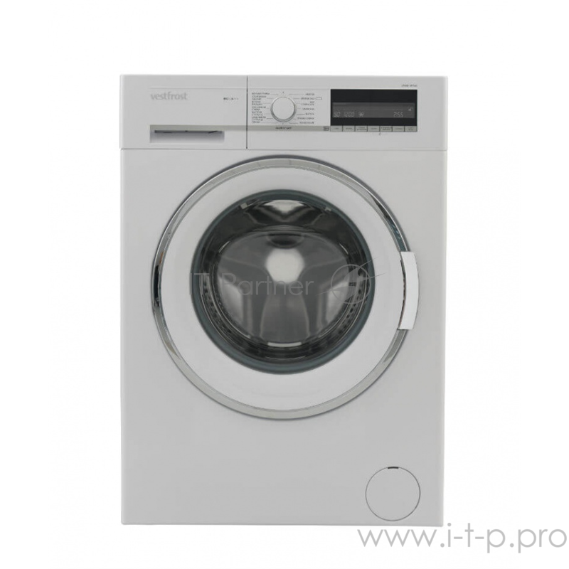 Стиральная машина Vestfrost 84.5x59.7x52.7, фронтальная загрузка, 15 программ, 8 кг, 1400 об/мин, LCD дисплей, А+++, белая