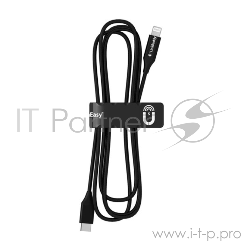 Кабель SwitchEasy Link Buddy Lghtning to Type-C. Длина 1.2 м. Цвет черный.