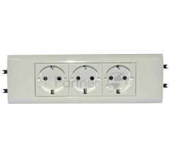 Legrand 077433 РОЗЕТКА с рамкой 3 Х 2К+3 - ПРОГРАММА MOSAIC - ДЛЯ УСТАНОВКИ В КАБЕЛЬ-КАНАЛЕ - АВТОМАТИЧЕСКИЕ КЛЕММЫ - СТАНДАРТНАЯ