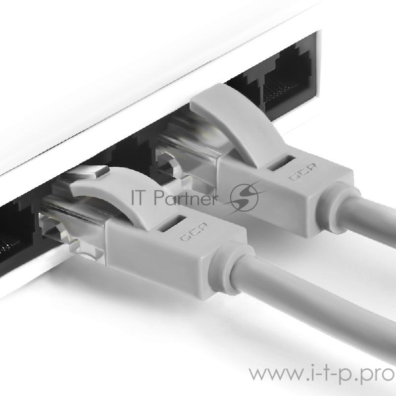 Greenconnect Патч-корд прямой 0.3m UTP кат.6, серый, позолоченные контакты, 24 AWG, литой, GCR-LNC603-0.3m, ethernet high speed, RJ45, T568B Greenconnect Патч-корд прямой 0.3m UTP кат.6, серый, позолоченные контакты, 24 AWG, литой, GCR-LNC603-0.3m, e