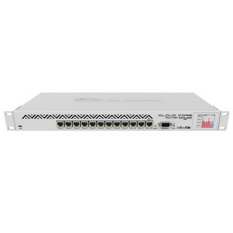 Сетевое оборудование MikroTik CCR1016-12G Cloud Core Router Маршрутизатор (12) 10/100/1000 Mbit/s Gigabit Ethernet with Auto-MDI/X Tilera Tile-Gx16 2GB RAM OS: L6