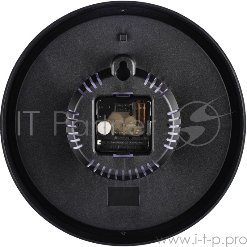 Часы настенные овые Hama Pure черный/белый