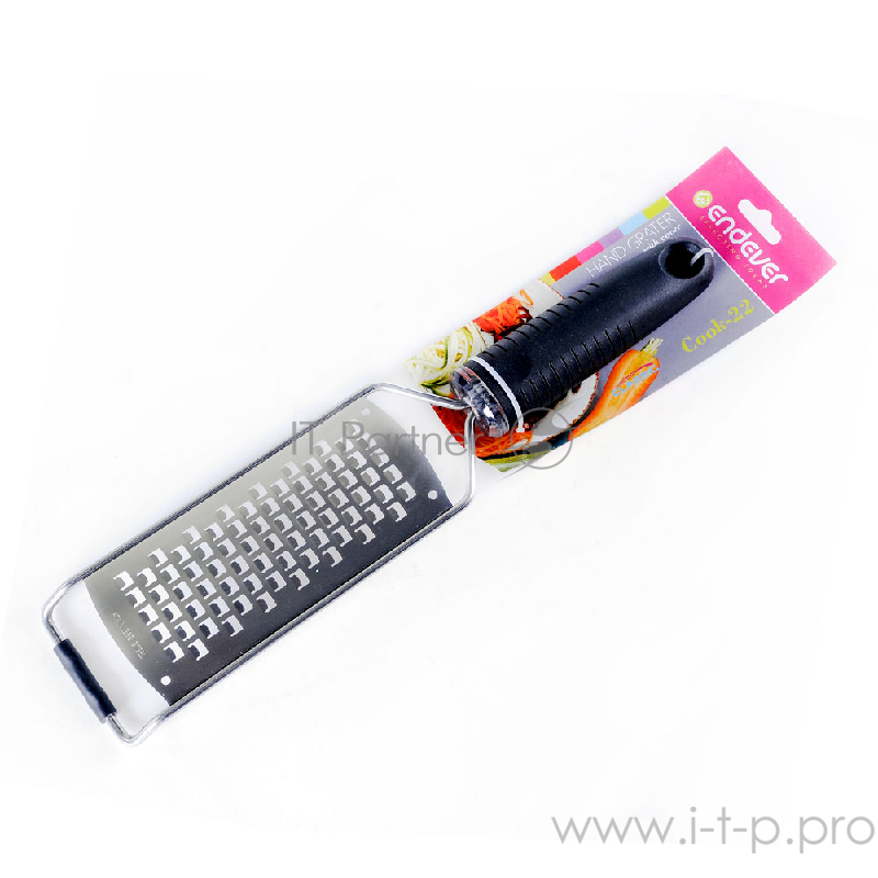 22-Cook Терка с ручкой Endever, нерж сталь,крышка в комплекте, для мелкой стружки