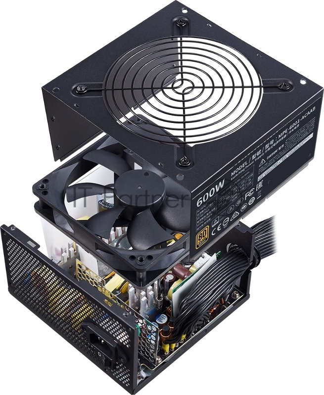 Блок питания 600 Ватт Power Supply Cooler Master MWE Bronze, 600W, ATX, 120mm, 6xSATA, 2xPCI-E(6+2), APFC, 80+ Bronze