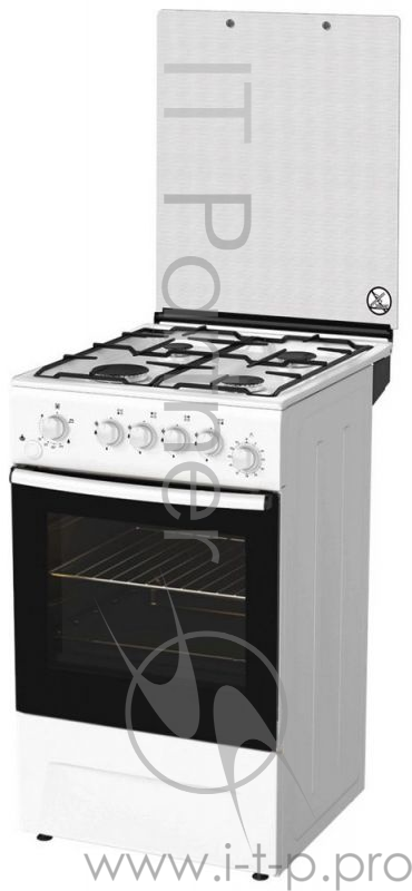 Плита Газовая Darina F 3009 W белый (стеклянная крышка)