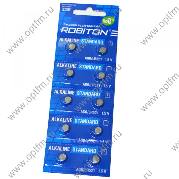 Батарейка часовая Robiton Standard AG0/LR521 /0% ртути/ (блистер/10шт)