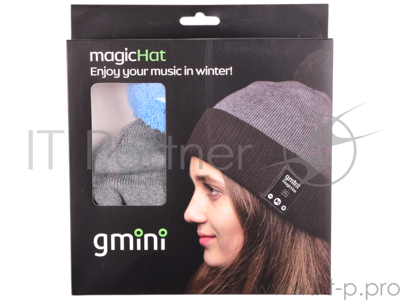 Gmini GM-BTW-E201BL, шапка с Bluetooth гарнитурой, синяя