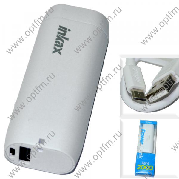 Аккумулятор внешний 2000mA INKAX PV-06 (USB выход 1,5A) белый