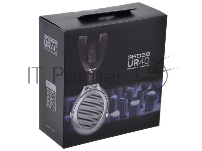 Наушники KOSS UR40 (15-22000 Гц, 60 Ом, 98 Дб, Шнур 1,2м, адаптер на 6,3мм)