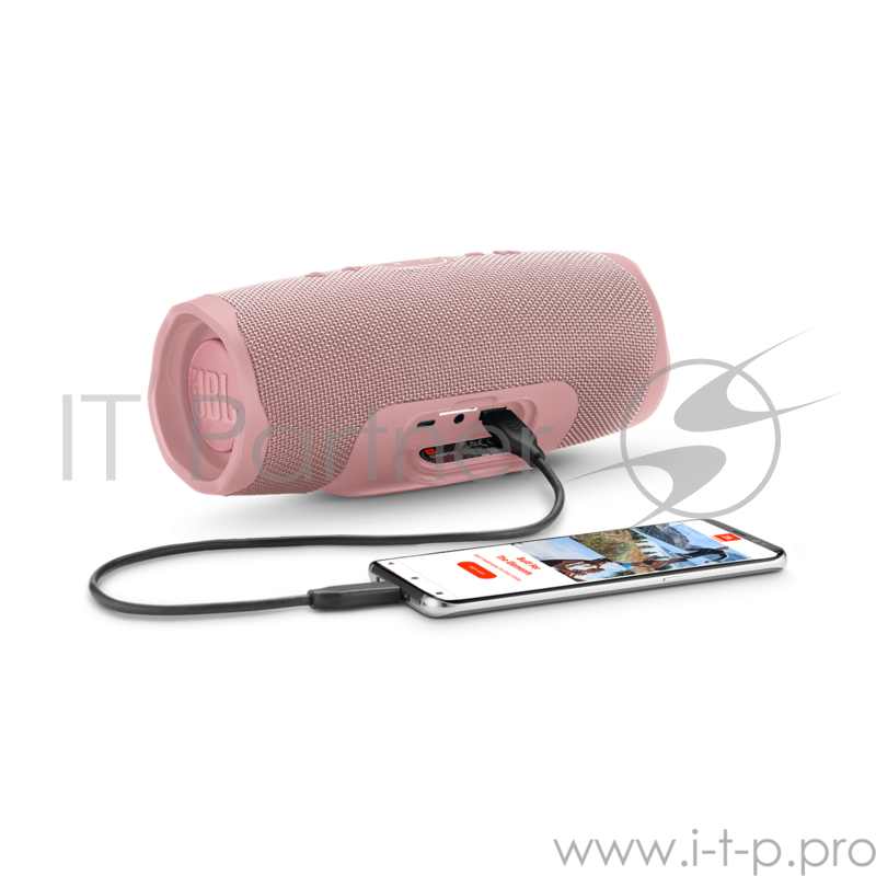 Колонки JBL Charge 4 JBLCHARGE4PINK,розовый (30 Вт,Bluetooth, mini Jack, USB,7500mAh)