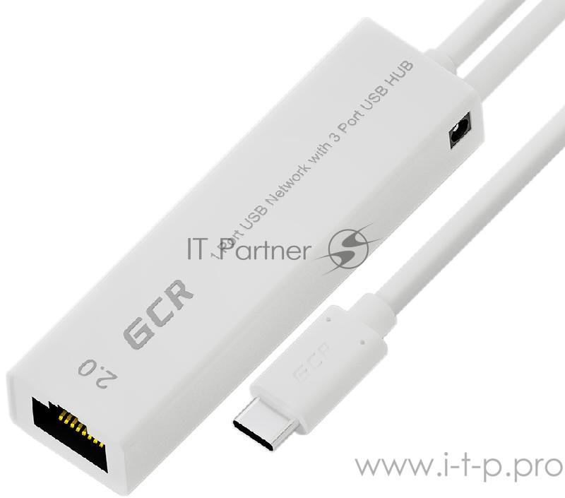 Greenconnect USB 3.1 Type C -> Ethernet RJ-45 F Lan Card + USB 2.0-разветвитель на 3 порта, сетевой адаптер, белый, GCR-UC2CL02 Greenconnect USB 3.1 Type C -> Ethernet RJ-45 F Lan Card + USB 2.0-разветвитель на 3 порта, сетевой адаптер, белый, GCR-UC