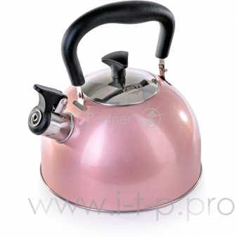 Чайник для плиты GREYS KS-433 из нержавеющей стали со свистком,объем 2,5 л,