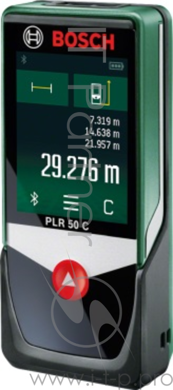 Дальномер Bosch PLR 50 C 0603672220, лазерный (50м, 3xAAA, BT)