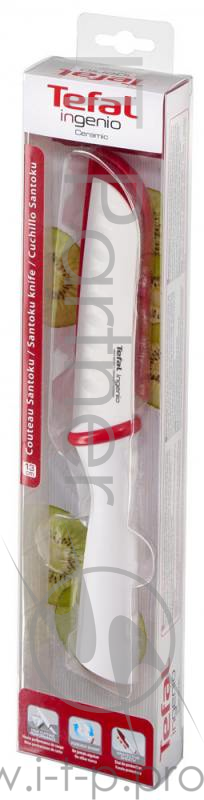 Нож Сантоку Tefal Ingenio White K1530414 углеродистая сталь