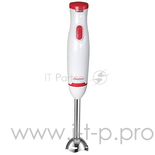 Блендер АКСИНЬЯ КС-303 белый с малиновым: 450ВТ, насадка из НЕРЖ. СТАЛИ, 1 скорость (20)