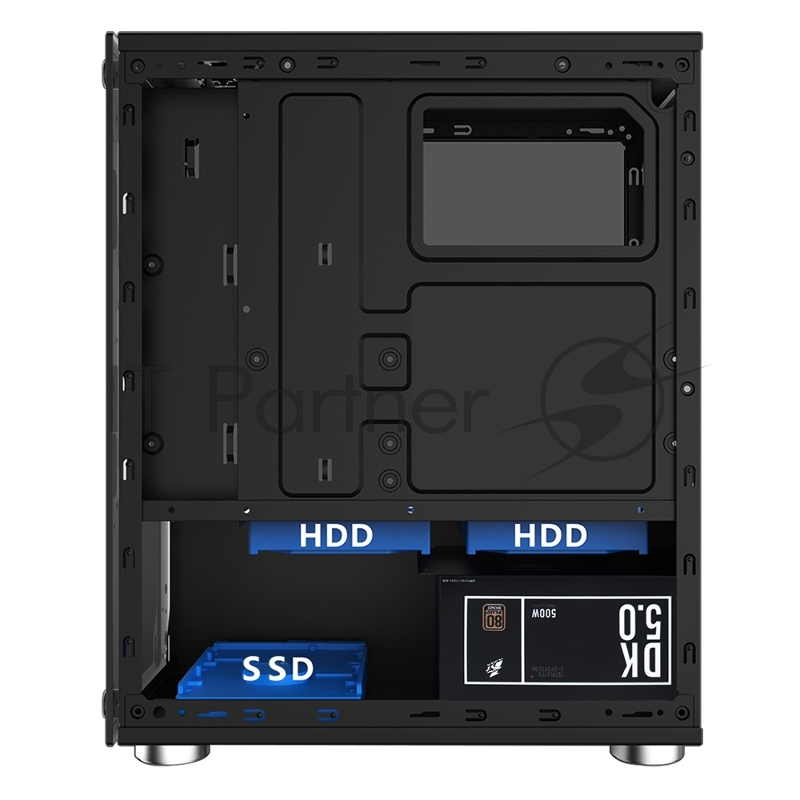 Корпус 1STPLAYER FIREBASE X2 / mATX, tempered glass side panels / 4x 120mm LED fans inc. / X2-4R1