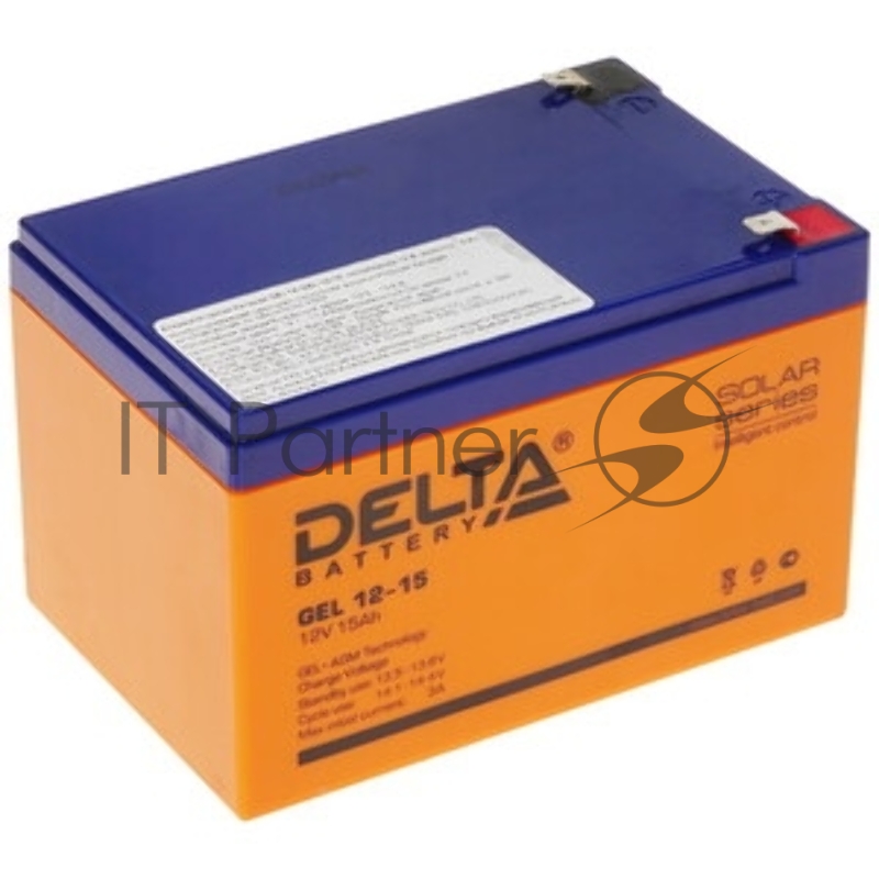 Delta GEL 12-15 (12V/15Ач) свинцово- кислотный аккумулятор