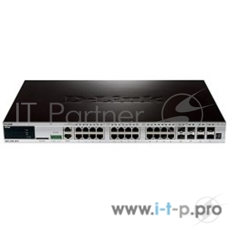 Сетевое оборудование D-Link DGS-3420-28TC/B1A/A2A/A1A Управляемый коммутатор уровня 2+ серии xStack с 20 портами 10/100/1000Base-T + 4 комбо-портами 1000Base-T/Mini GBIC (SFP) + 2 слотами расширения
