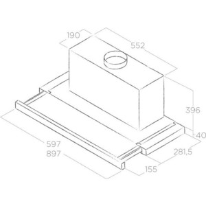 Встраиваемая вытяжка ELICA ELITE 35 GRIX/A/60 / электронное управление, 1200 куб. м. , нержавеющая сталь