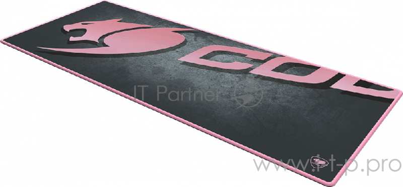 Cougar Arena X Pink игровой коврик для мыши черно-розовый (1000 x 400 x 5, прострочка, Ткань, Природная резина)