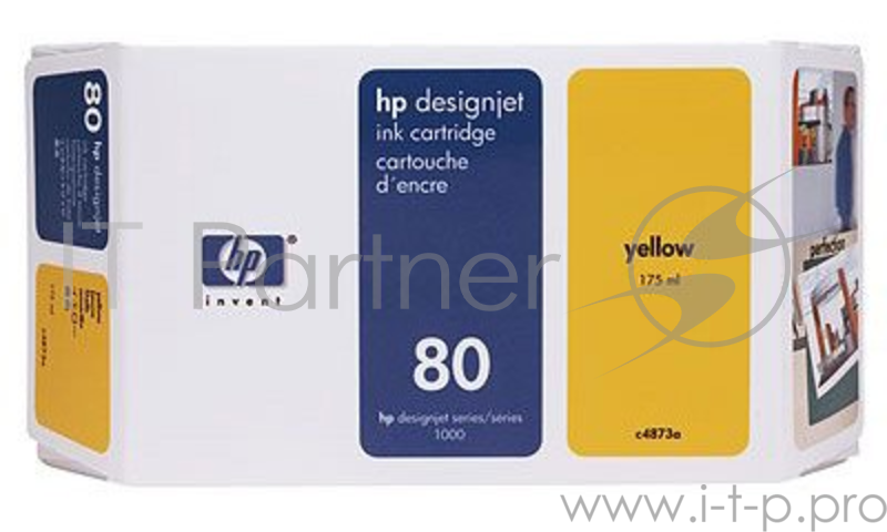 Картридж струйный HP №80 C4848A желтый для HP DJ 1050/1055