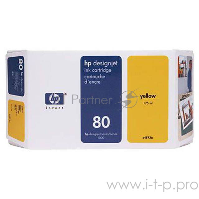Картридж струйный HP №80 C4848A желтый для HP DJ 1050/1055