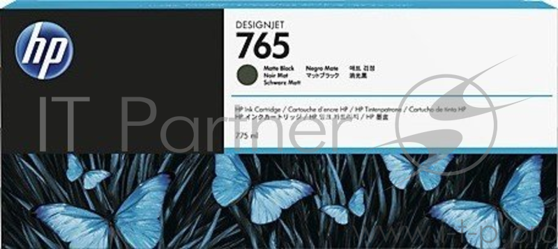 Картридж струйный HP 765 (F9J55A) черный матовый для HP Designjet T7200 (775мл)