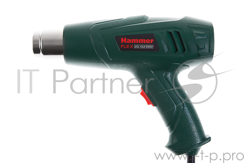 Фены Hammer Flex HG2000LE Фен технический 378204 {2000Вт 350/600С 300/500л/мин насадки, тепл.защита}