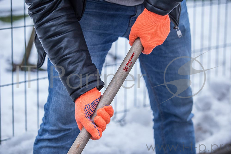 Перчатки утеплённые Hammer Flex 230-027 акрил/шерсть с ПВХ нанесением
