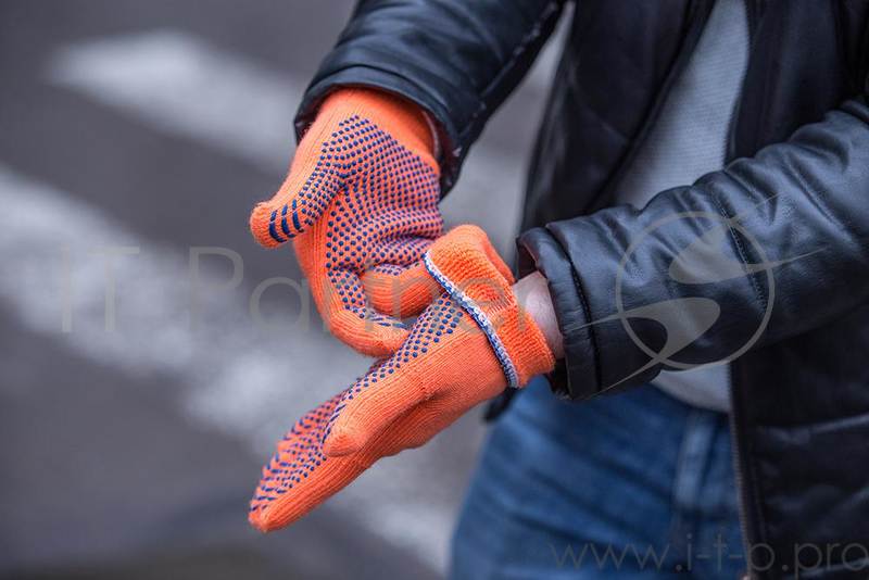 Перчатки утеплённые Hammer Flex 230-027 акрил/шерсть с ПВХ нанесением