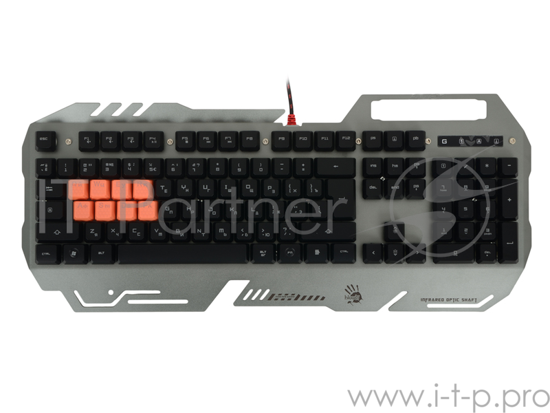 Клавиатура A4Tech Bloody B418 оранжевый USB Multimedia Gamer LED