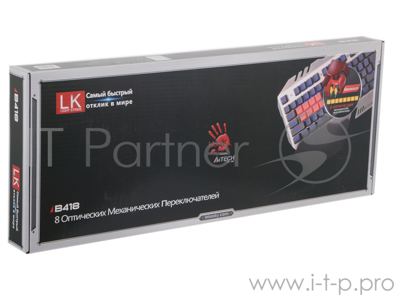 Клавиатура A4Tech Bloody B418 оранжевый USB Multimedia Gamer LED