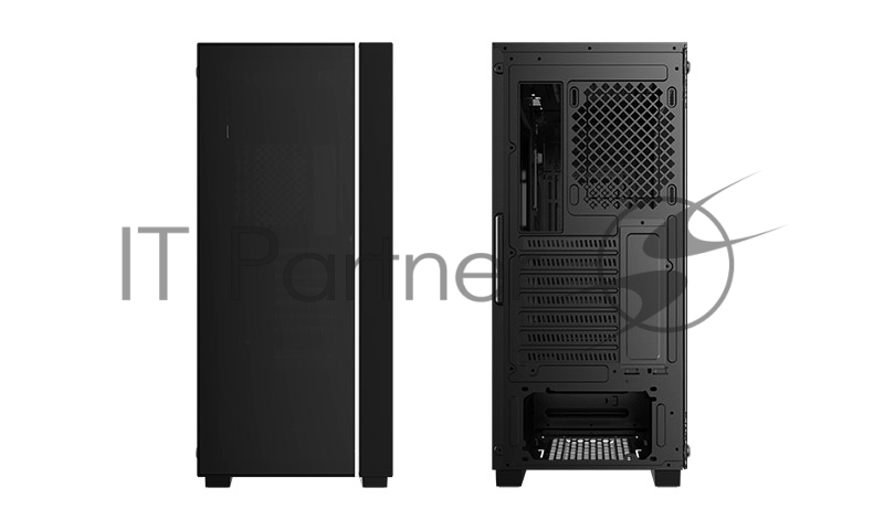 Корпус Deepcool MATREXX 55 V3 ADD-RGB 3F без БП, большое боковое окно, 3xRGB LED 120мм ветилятора спереди, RGB LED спереди, черный, ATX