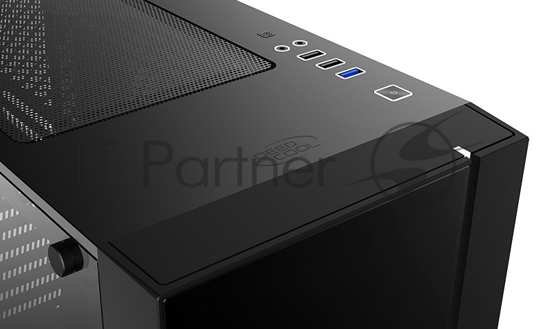 Корпус Deepcool MATREXX 55 V3 ADD-RGB 3F без БП, большое боковое окно, 3xRGB LED 120мм ветилятора спереди, RGB LED спереди, черный, ATX