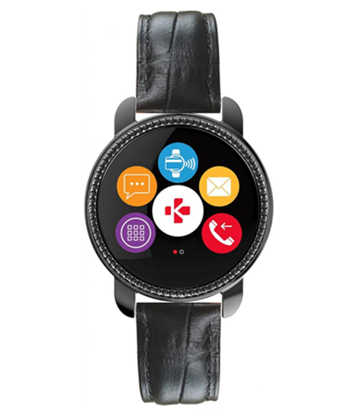 Фитнес-трекер MyKronoz ZeCircle2 Premium черный, кожаный ремешок