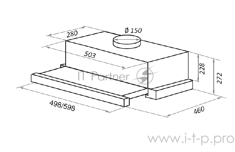 Вытяжка MAUNFELD TS TOUCH 60 БЕЛЫЙ